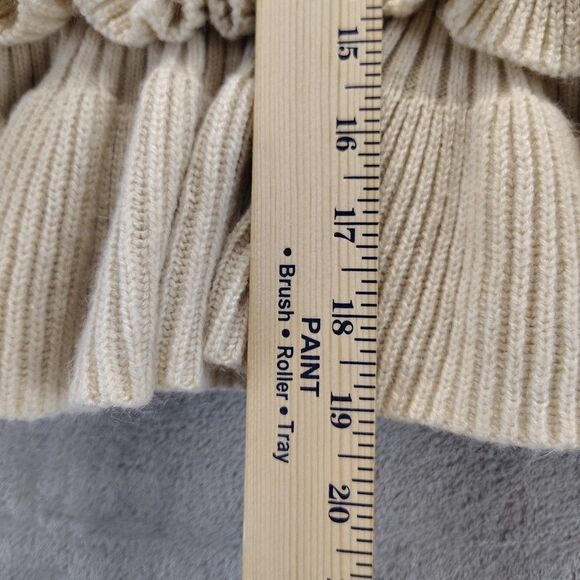 Unbranded Womens Cream Ivory Knit Cropped Peplum Crochet Tank Top Size S Boho - Picture 5 of 8